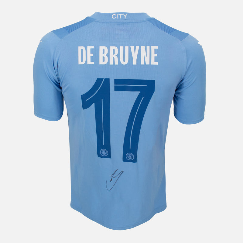 Framed Kevin De Bruyne Signed Manchester City Shirt 2023-24 Home [Modern]