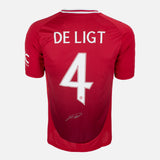 Framed De Ligt Signed Manchester United Shirt, Red Home [Modern]