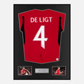 Framed De Ligt Signed Manchester United Shirt Red Home [Classic]