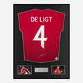 Framed De Ligt Signed Manchester United Shirt, Home 2024-25 [Classic]