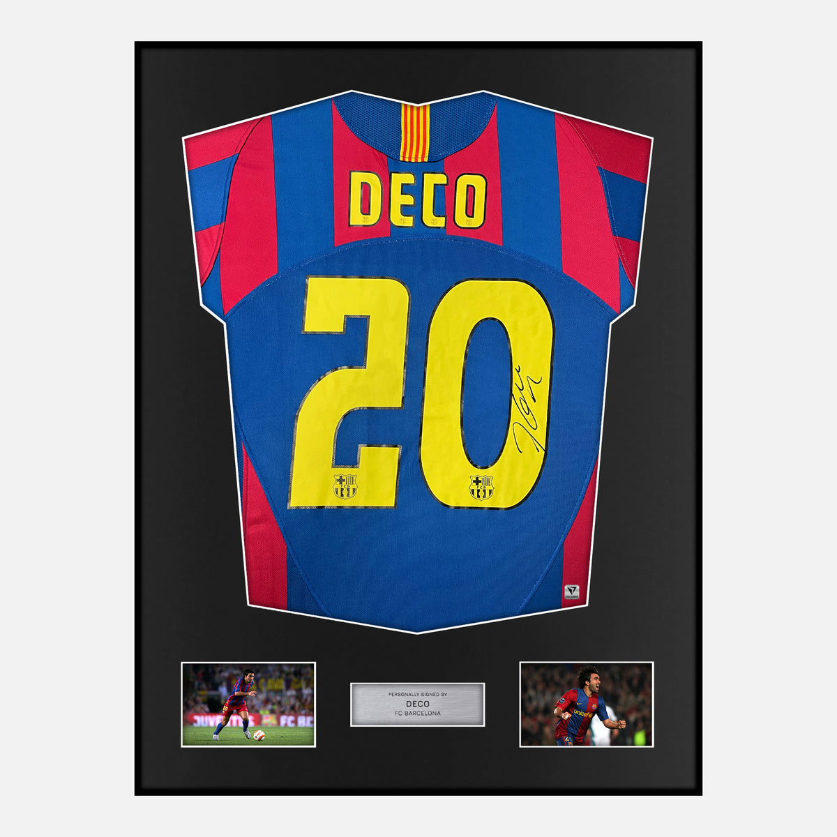 Framed Deco Signed Barcelona Shirt 2005-06 Final [Classic] — Verified autograph with NFC and certificate | The Vault