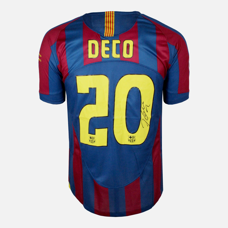 Framed Deco Signed Barcelona Shirt 2005-06 Final [Modern]