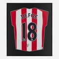 Framed Defoe Signed Shirt, Sunderland Home 18 [Lite]