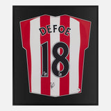 Framed Defoe Signed Shirt, Sunderland Home 18 [Lite]