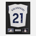 Framed Dejan Kulusevski Signed Tottenham Hotspur Shirt 2024-25 Home [Classic]