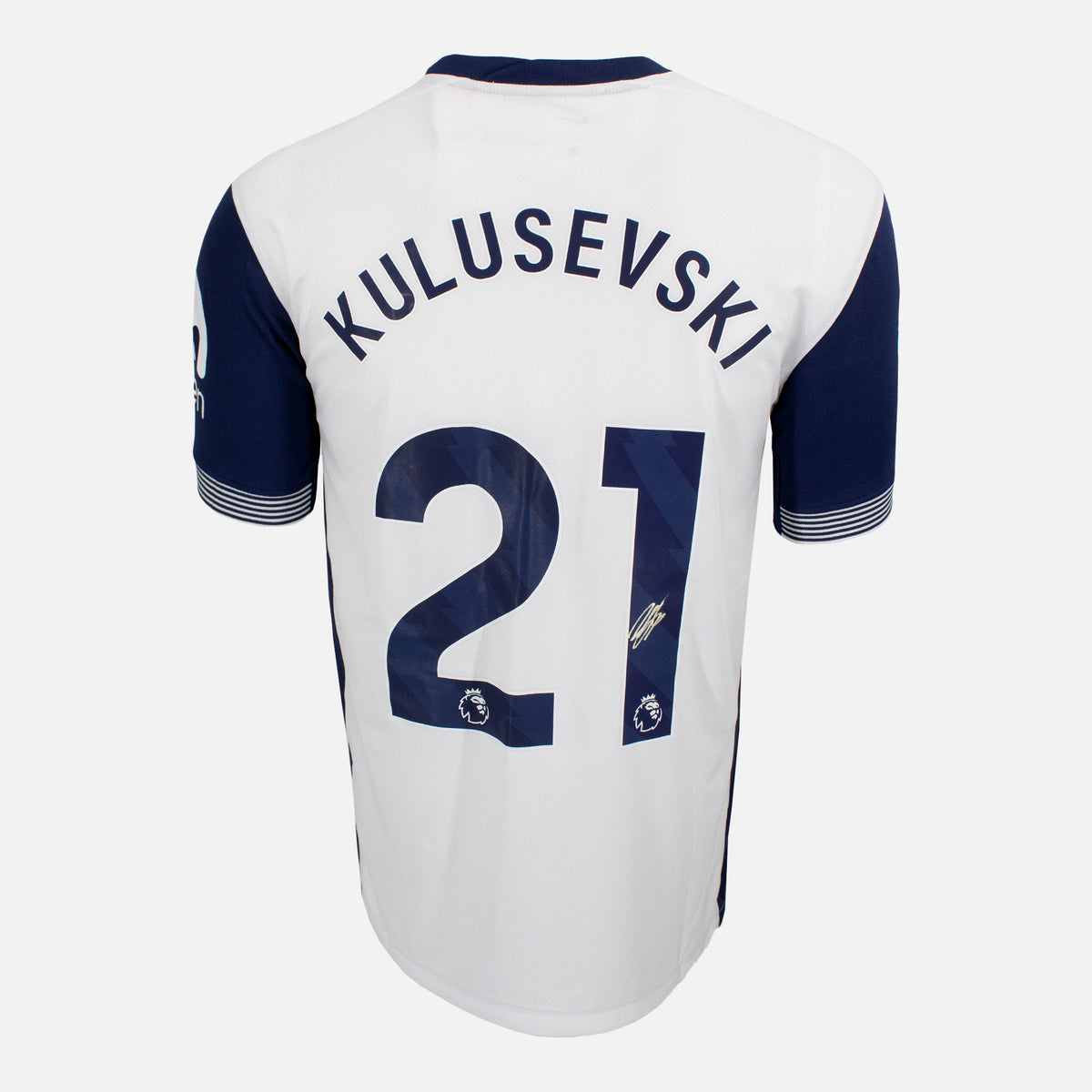 Dejan Kulusevski Signed Tottenham Hotspur Shirt 2024-25 Home [21] — Tottenham Hotspur signed shirt from the 2024 to 2025 season | The Vault