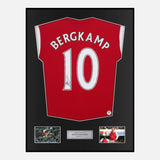 Framed Dennis Bergkamp Signed Arsenal Shirt Home [Classic]