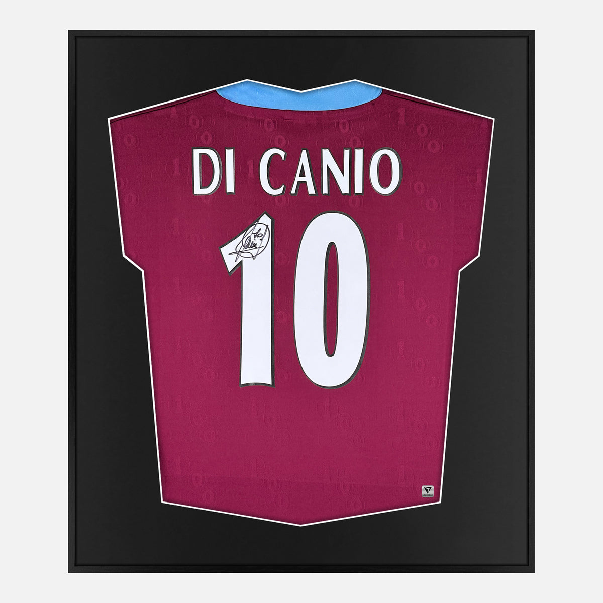 Framed Di Canio Signed Shirt, West Ham Retro Home [Lite] — Authentic signature with NFC and COA | The Vault