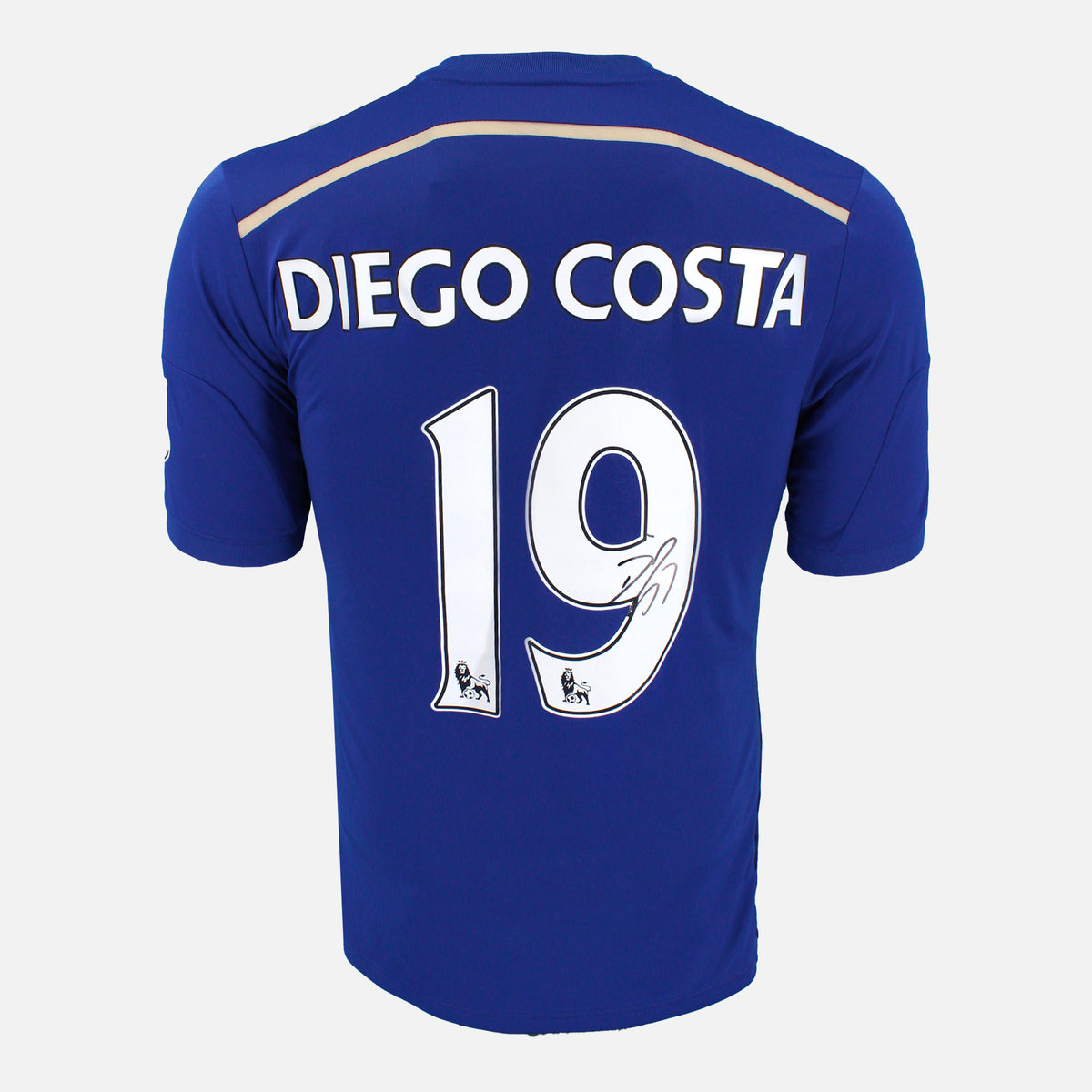 Diego Costa Signed Chelsea Shirt 2014-15 Home [19] — Official Chelsea shirt signed by Diego Costa | The Vault