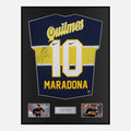 Framed Diego Maradona Signed Boca Juniors Shirt 1997-98 Home [Classic]