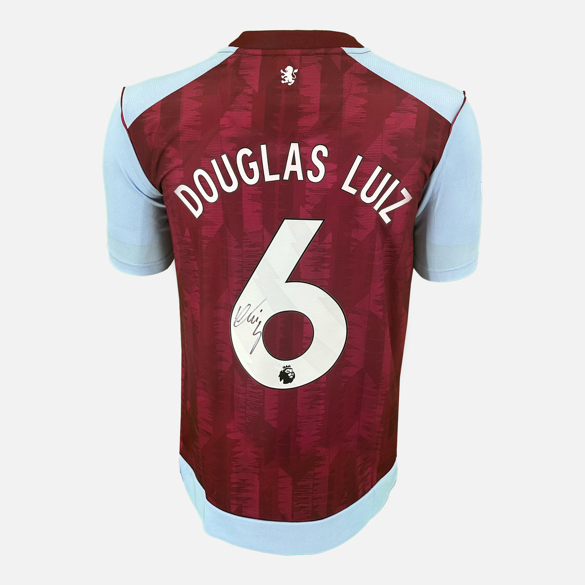 Douglas Luiz Signed Aston Villa Shirt 2023-24 Home [6] — Aston Villa signed shirt from the 2023 to 2024 season | The Vault
