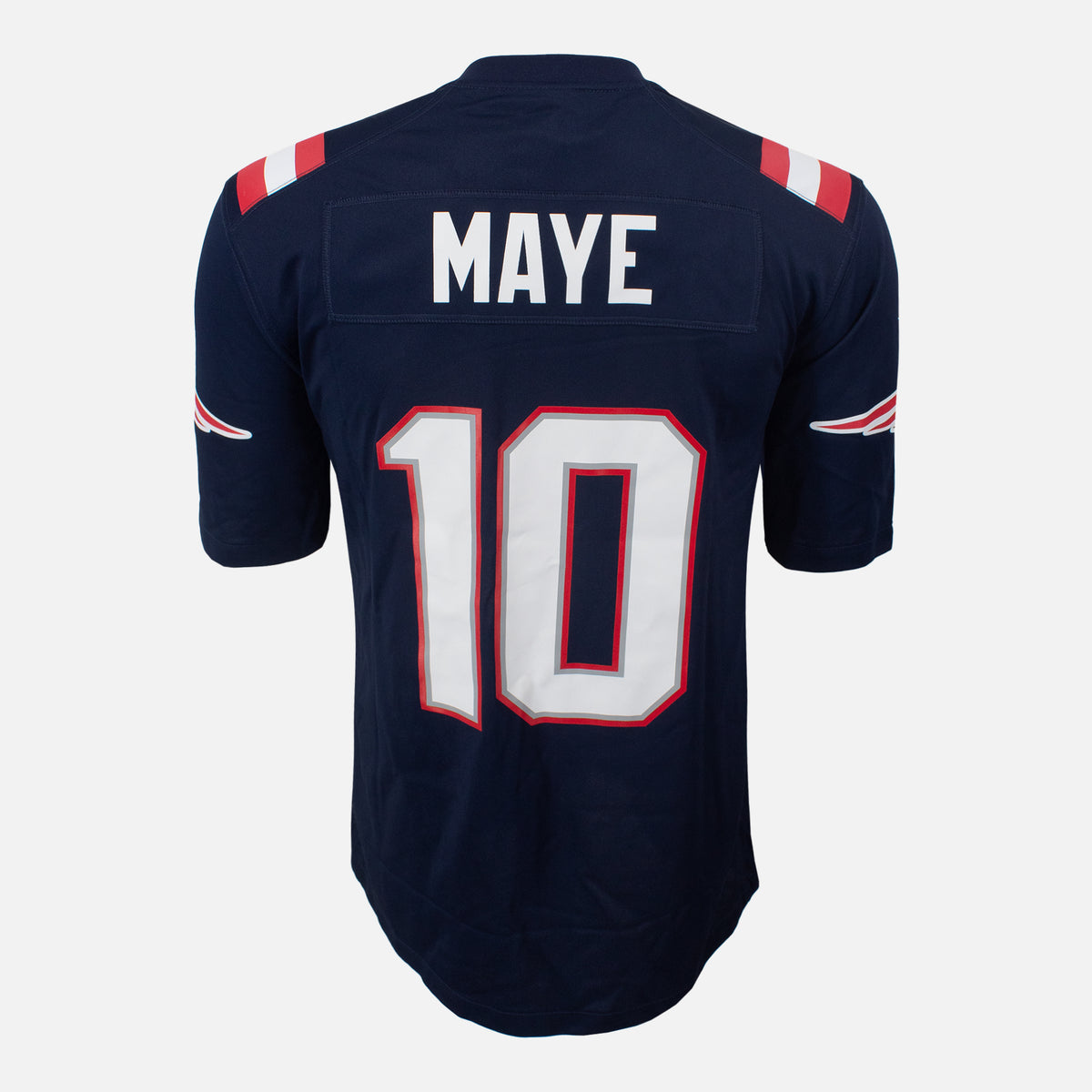 New England Patriots Jersey Nike Game Home Maye 10 [New] L — Original and official New England Patriots shirt, brand new with tags | The Vault