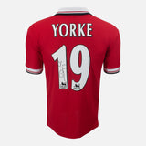 Dwight Yorke Signed Manchester United Shirt 1999 Treble [19]