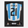 Framed Paulo Dybala Signed Argentina Shirt 2024-25 Home [Classic]