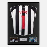 Framed Eddie Howe Signed Newcastle United Shirt 2023-24 Home [Modern]