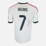 Framed Hazard Signed Shirt, Real Madrid Home 7 [Lite]