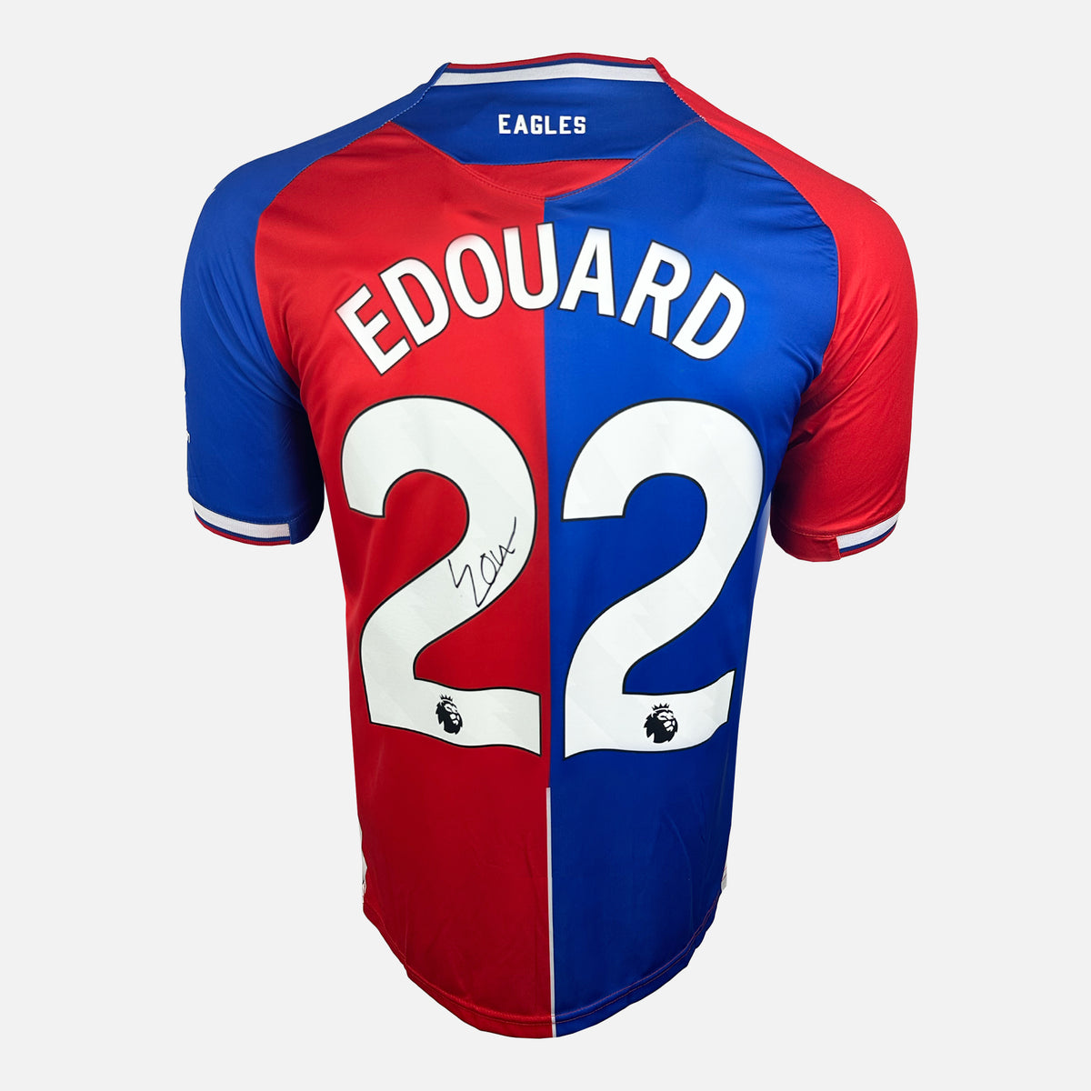 Odsonne Edouard Signed Crystal Palace Shirt 2023-24 Home [22] — Crystal Palace signed shirt from the 2023 to 2024 season | The Vault