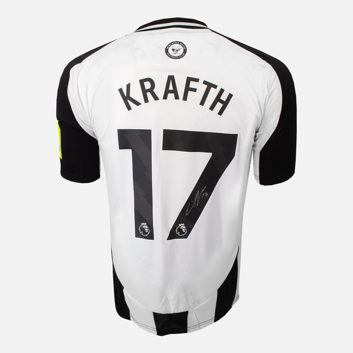 Emil Krafth Signed Newcastle United Shirt 2024-25 Home [17] — Newcastle United signed shirt from the 2024 to 2025 season | The Vault