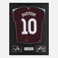 Framed Emiliano Buendía Signed Aston Villa Shirt 2024-25 [Classic]