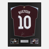 Framed Emiliano Buendía Signed Aston Villa Shirt 2024-25 [Classic]