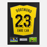 Framed Emre Can Signed Borussia Dortmund Shirt 2023-24 Home [Modern]