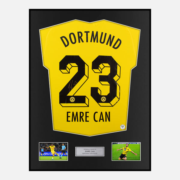 Framed Emre Can Signed Borussia Dortmund Shirt 2023-24 Home [Classic]