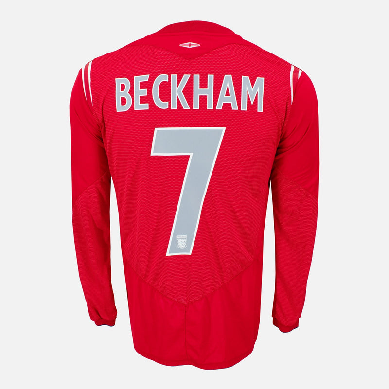 2004-06 England Away Shirt Beckham 7 long sleeve [Perfect] L