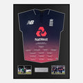 Framed Team Signed England Cricket Shirt 2017 ODI Series [Classic]