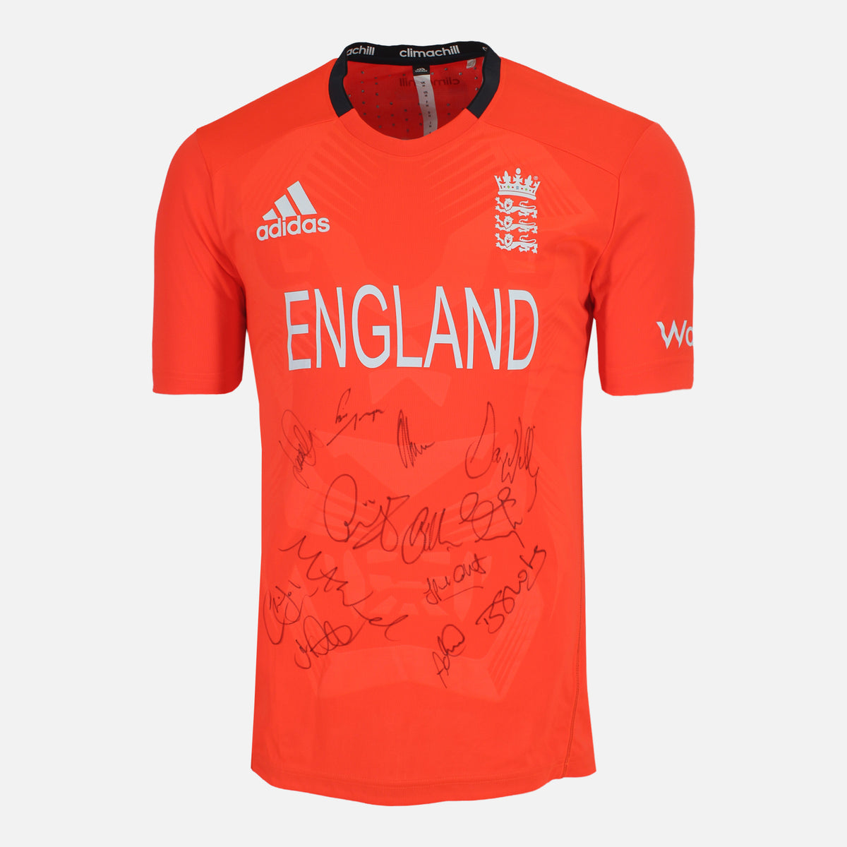 Team Signed England Cricket Shirt 2014-16 T20 [13 Autographs] — Official squad-signed England shirt | The Vault