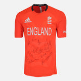 Framed England Cricket Signed Shirt, Orange T20 [Lite]