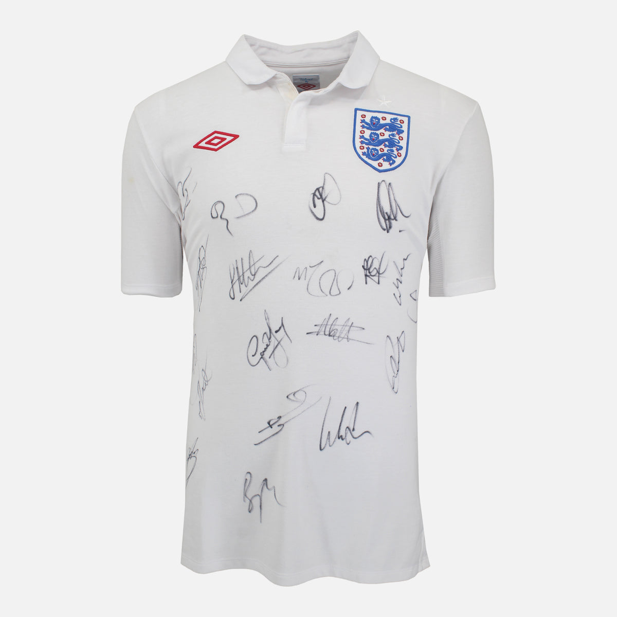 Squad Signed England Shirt 2010 World Cup Home [20 Autographs] — Official squad-signed England shirt | The Vault