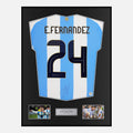 Framed Enzo Fernandez Signed Argentina Shirt 2024 Copa America [Classic]