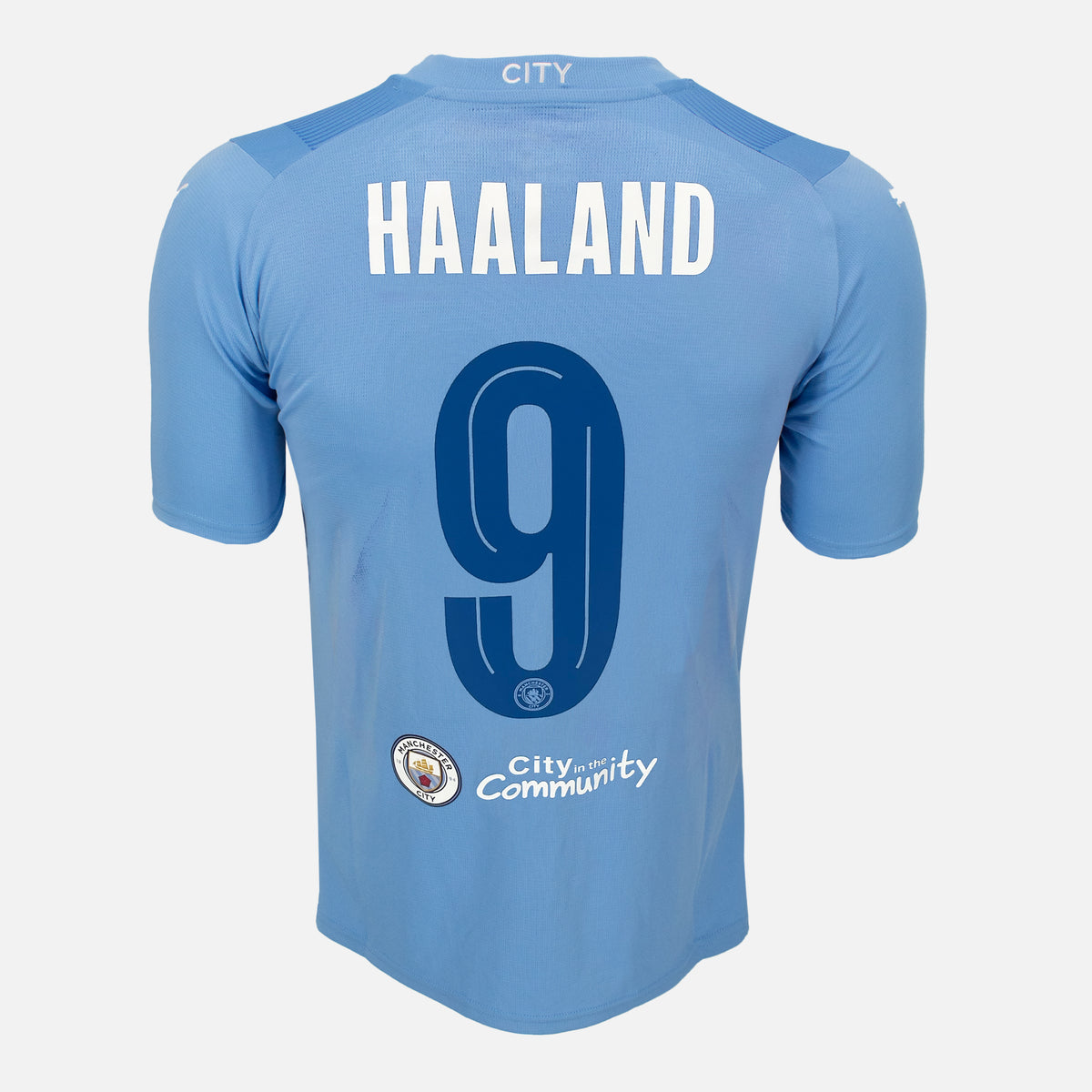 2023-24 Manchester City Home Shirt Haaland 9 [New] M — Original and official Manchester City shirt, brand new with tags | The Vault