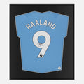 Framed Haaland Signed Manchester City Shirt, Authentic Match Edition [Lite]