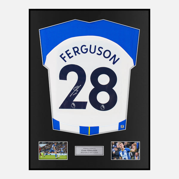 Framed Evan Ferguson Signed Brighton Shirt Home 2022-23 [Modern]