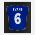 Framed Jonny Evans Signed Shirt, Leicester City Home [Lite]