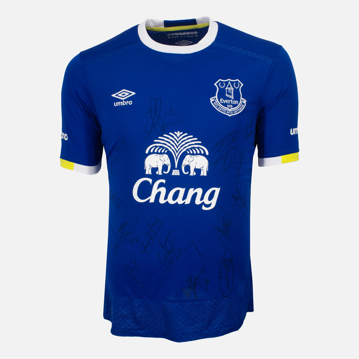 Squad Signed Everton Shirt 2016-17 Home [14 Autographs] — Everton signed shirt from the 2016 to 2017 season | The Vault