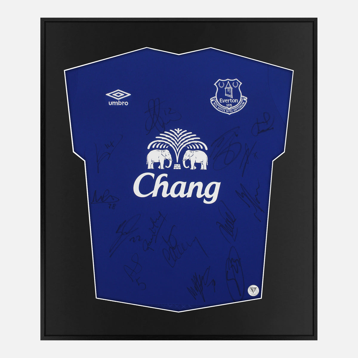 Framed Everton Signed Shirt, 2016-17 Squad Home [Lite] — Authentic signature with NFC and COA | The Vault