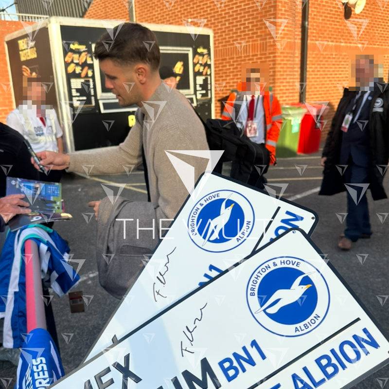 Fabian Hürzeler Signed Stadium Sign Brighton & Hove Albion