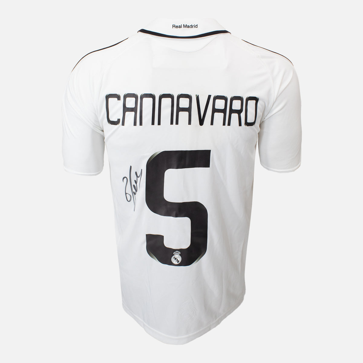 Fabio Cannavaro Signed Real Madrid Shirt 2008-09 Home [5] — Real Madrid signed shirt from the 2008 to 2009 season | The Vault