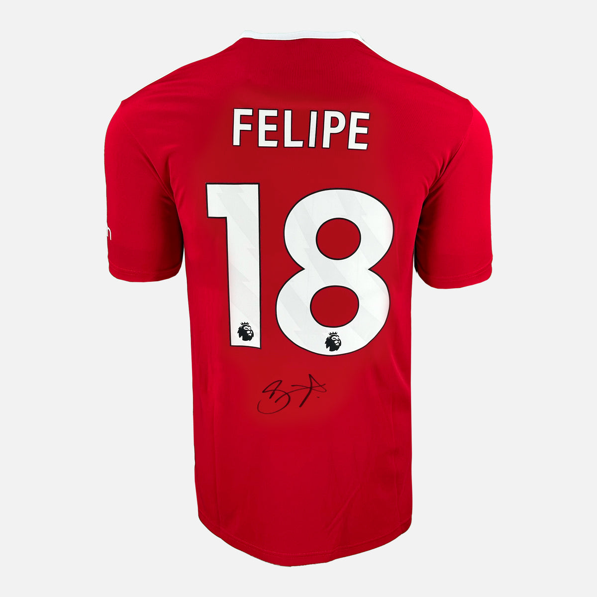 Felipe Signed Nottingham Forest Shirt Red Home [38] — Nottingham Forest signed shirt from the 2023 to 2024 season | The Vault