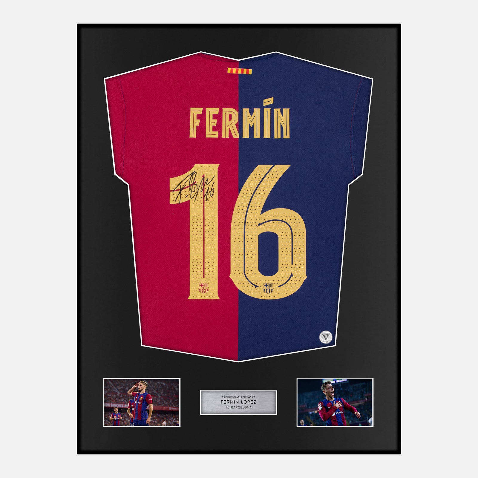 Framed Fermín López Signed Barcelona Shirt | Classic
