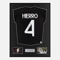 Framed Fernando Hierro Signed Real Madrid Shirt Black Away [Classic]
