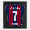 Framed Ferran Torres Signed Shirt, Barcelona 7 [Lite]