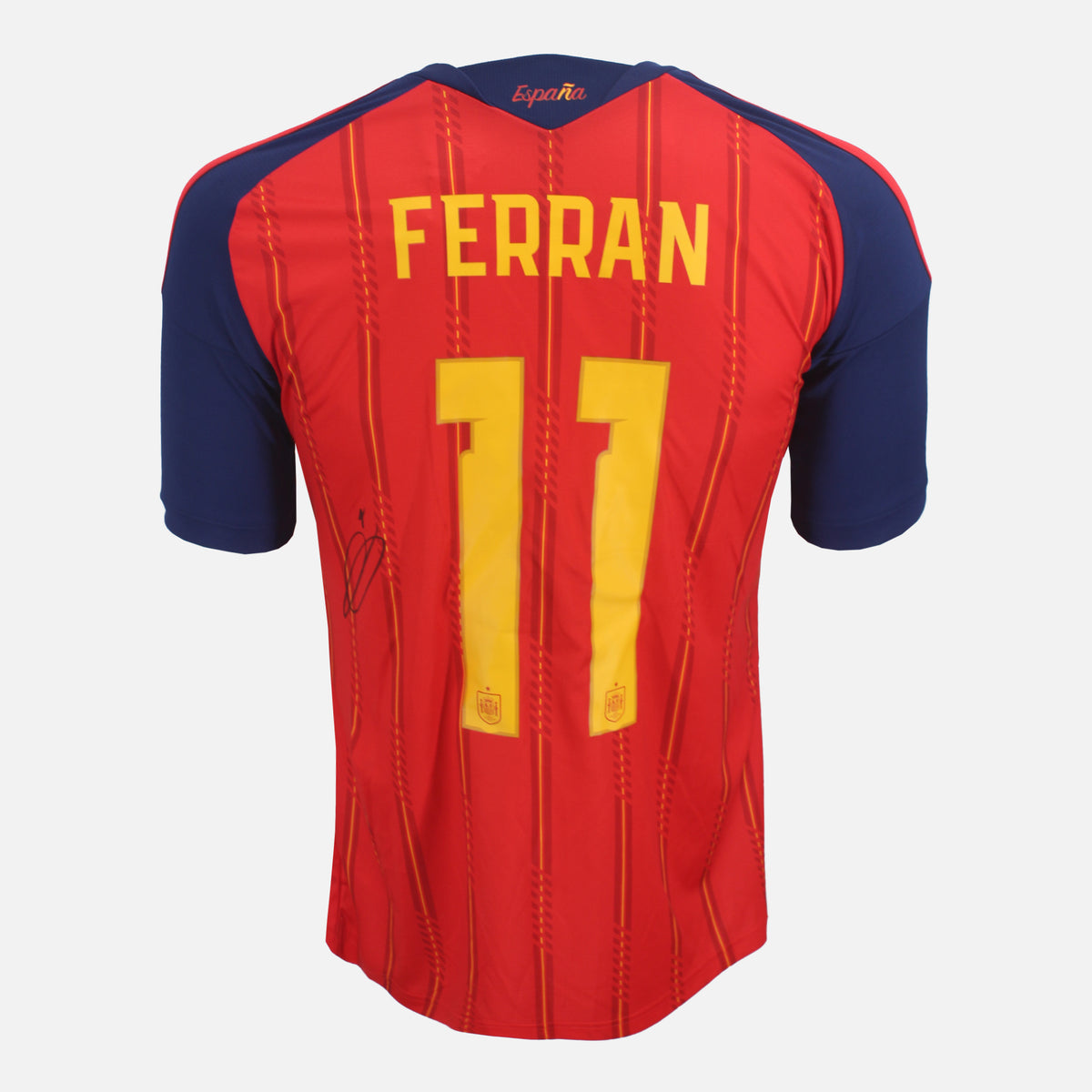 Ferran Torres Signed Spain Shirt 2026-27 Home [11] — Official Spain shirt signed by Ferran Torres | The Vault