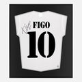 Framed Luis Figo Signed Shirt, Real Madrid, 10 [Lite]