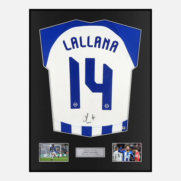 Framed Adam Lallana Signed Brighton Shirt Home 2023-24 [Modern]