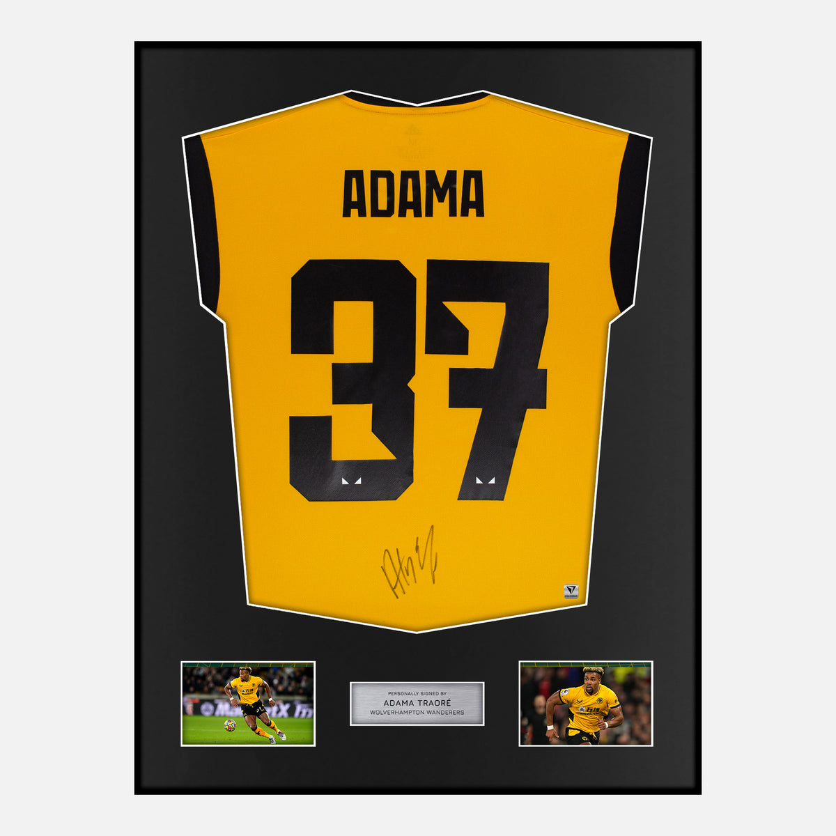 Framed Adama Traore Signed Wolves Shirt 2020-21 Cup [Classic] — Verified autograph with NFC and certificate | The Vault