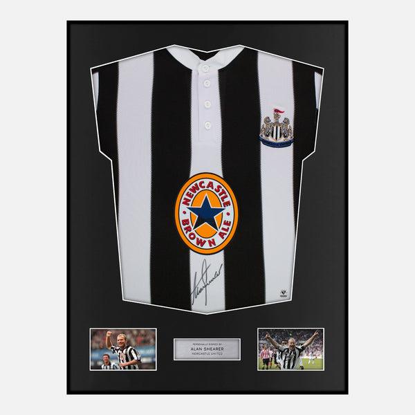 Framed Shearer Signed Newcastle United Shirt