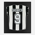 Framed Shearer Signed Newcastle United Shirt, Retro Home [Lite]